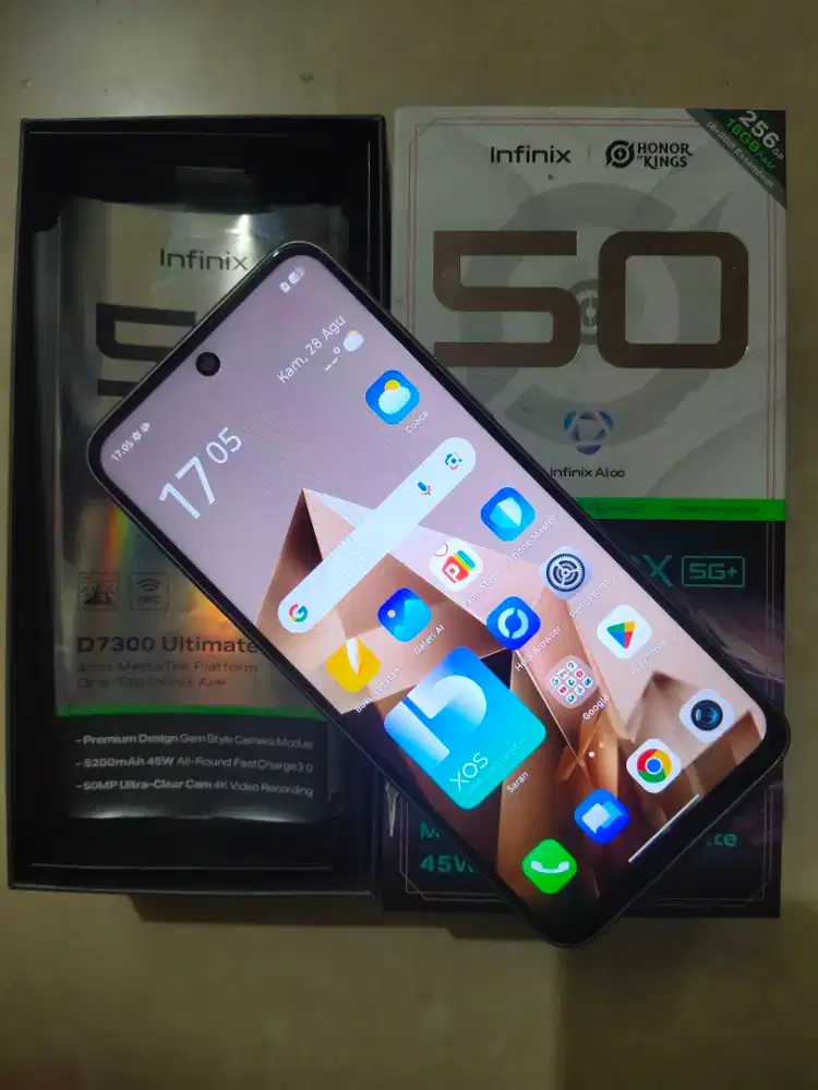 Infinix Note 50X 5G, Ram 8+5/256, Nfc (Hp Fungsi Normal,Orian,Bs Deck)