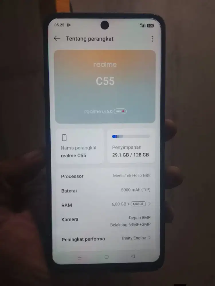 REALME C55 ram 6+6 internal 128GB