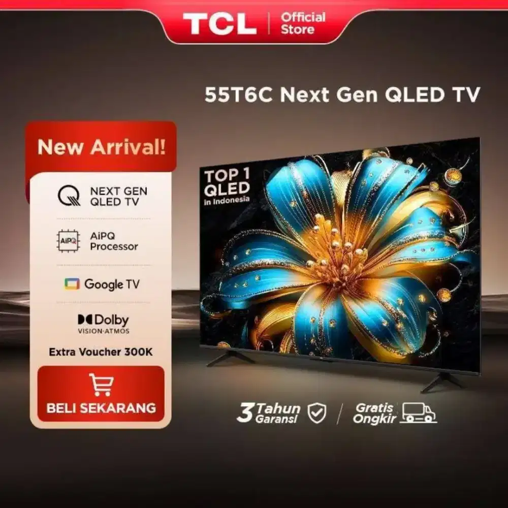 TCL QLED 4K Google TV 55 TCL Next Gen QLED 55T6C HVA Panel HDR 10+