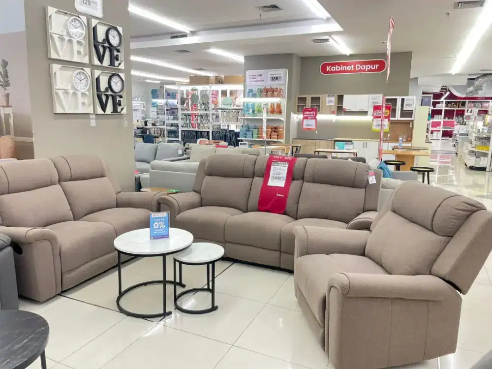 Sofa Set Lorian 1S+2S+3S Recliner Brown