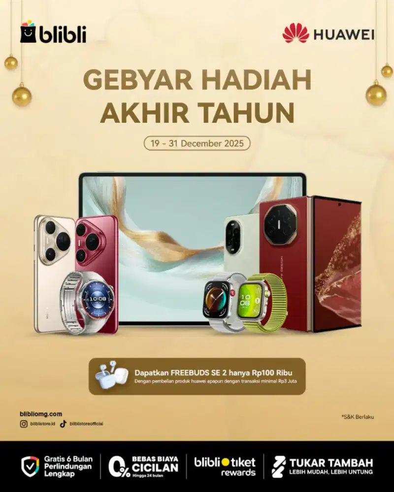 Promo Smartphone Huawei Mate X6 Spesial Natal Dan Tahun Baru