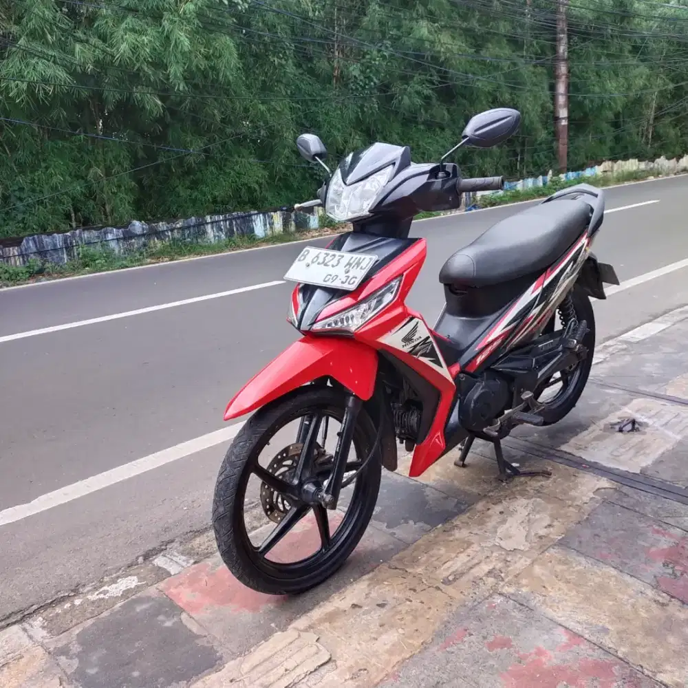 Honda Supra x double dist 2015 Orisinil Mesin Aluss Lengkap Bagus