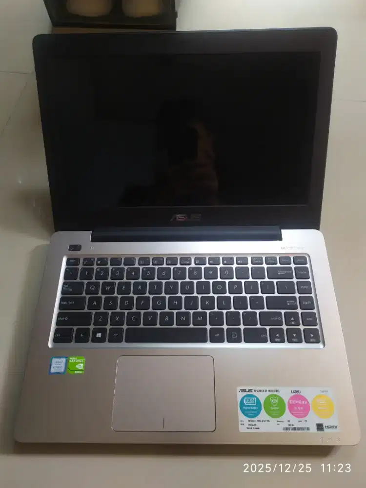 Laptop ASUS A456U Win10 Core i5-7200U Gen7 RAM 4GB HDD 1TB 14 Second