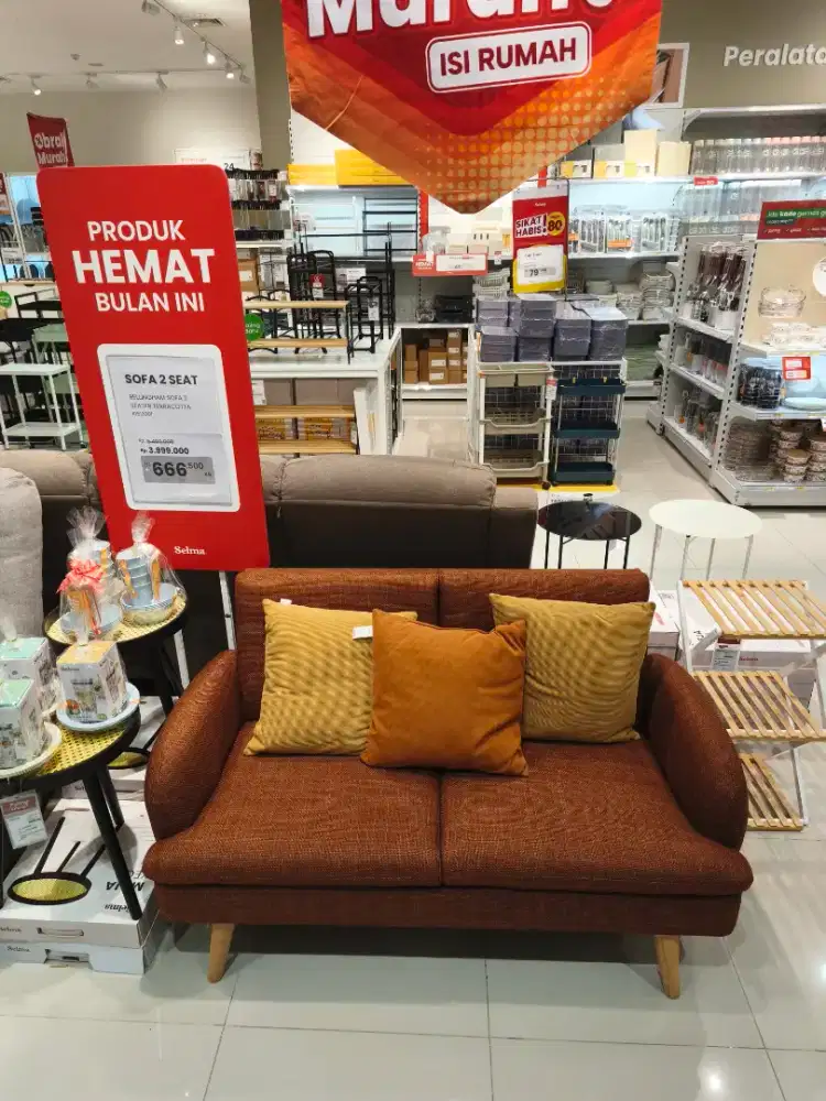 Sofa Tamu 2 Seater Anti Cakar Kucing
