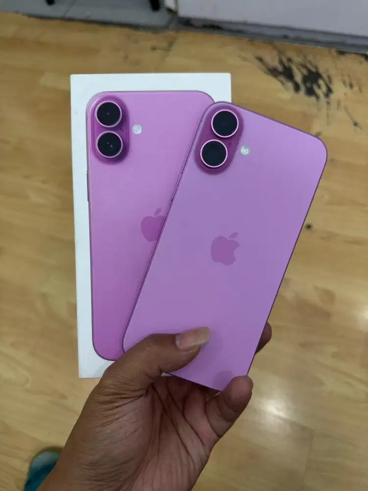 Iphone 16 plus 256Gb pink second ibox bh 100% garansi juni 2026 mulus