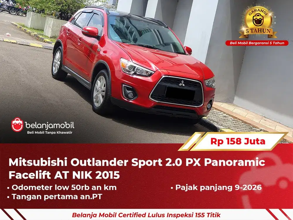 [ GARANSI 5TH ] Mitsubishi Outlander Sport 2.0 PX Facelift 2015 2016