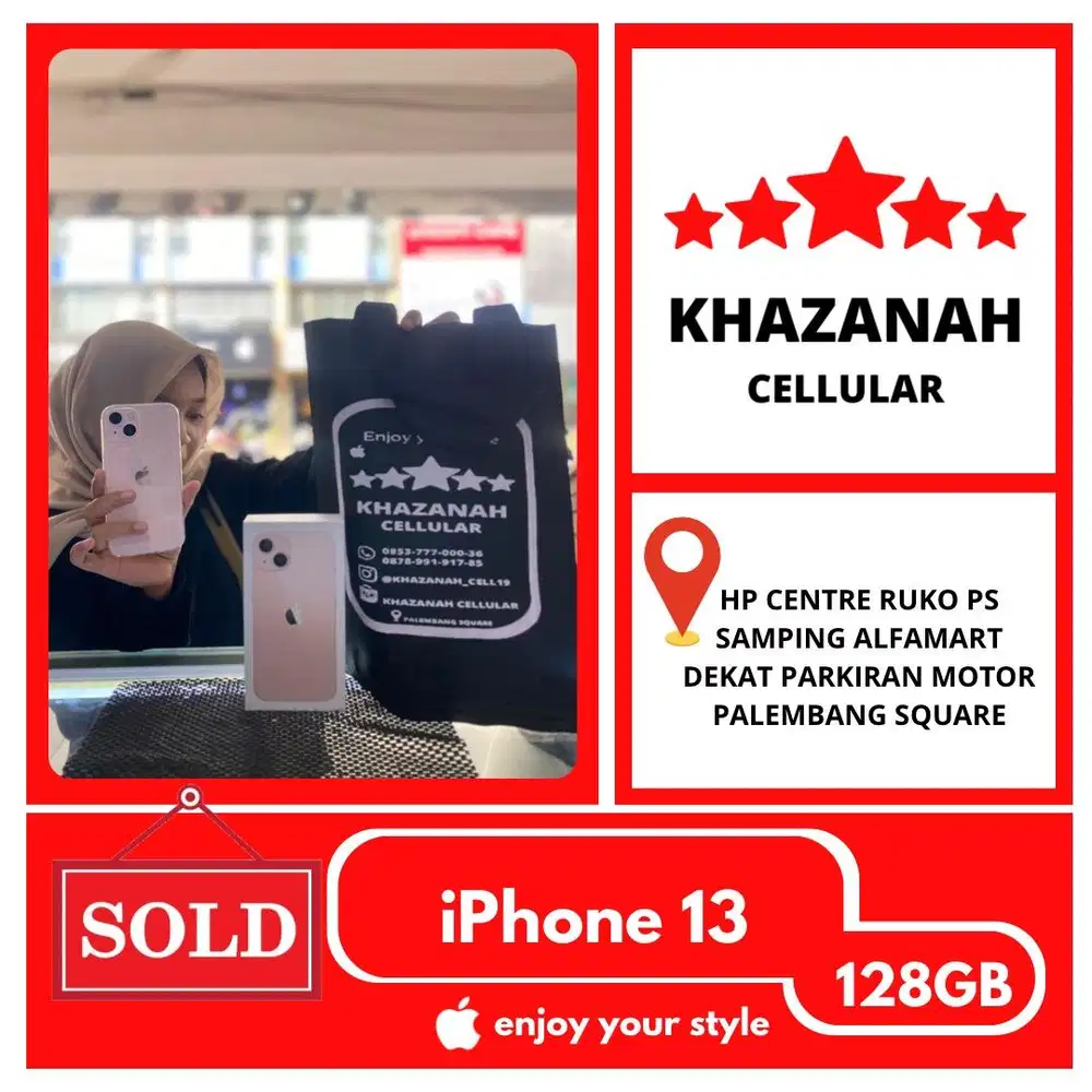 PROMO !! SECOND IPHONE 13 128GB EKS INTER