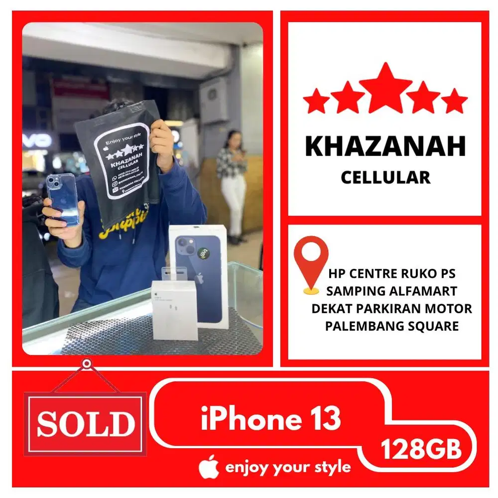 PROMO !! SECOND IPHONE 13 128GB EKS IBOX