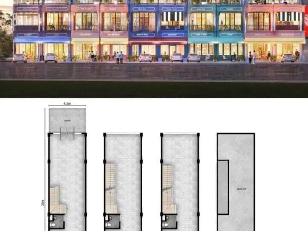 Dijual rukan Marina bay pik 2 view mangrove 4.5 x23