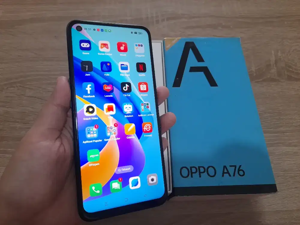 Oppo A76-4G.Finger.ram 6+4/128GB.DISKON 150RB.GOLDEN PONSEL