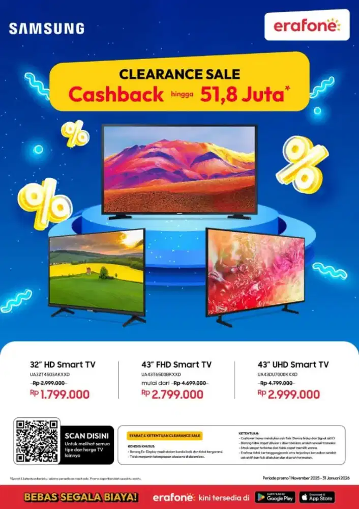 TV Samsung bisa Cash/Kredit
