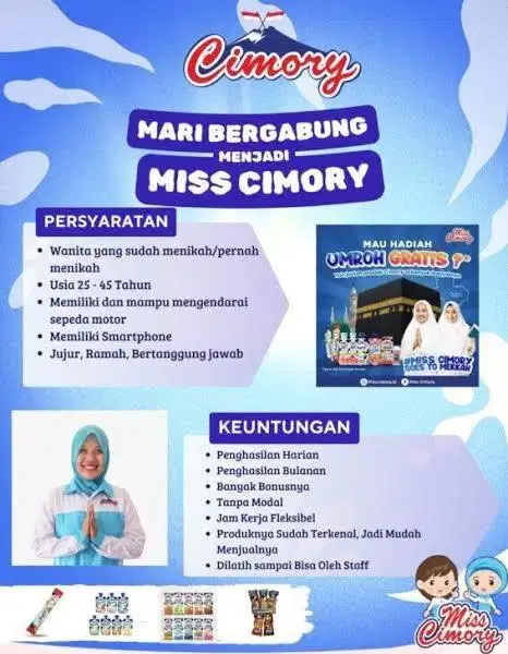 Lowongan Miss Cimory Center Pesanggrahan