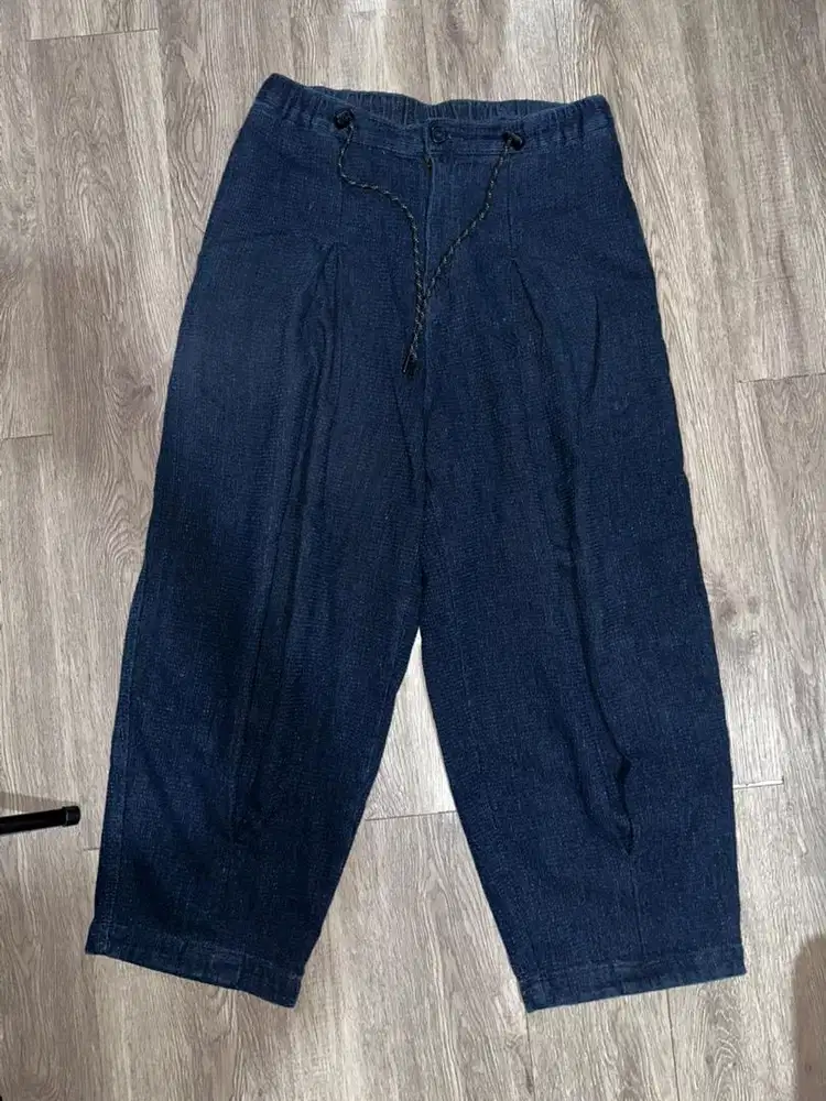 Celana Bodypack Tova Wide baggy Waffle Denim size 32 - 34