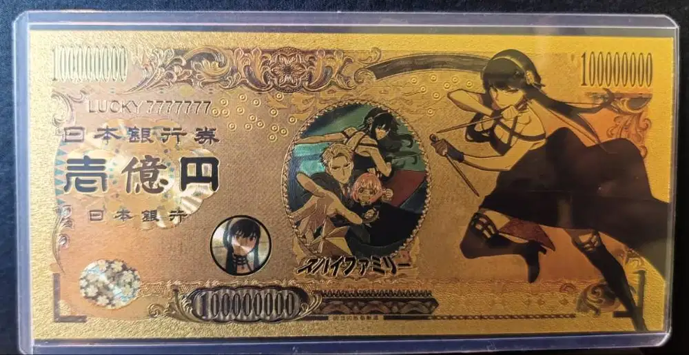 [RARE SET] Spy x Family Yor Forger Gold Art Card + 3D Motion Sticker