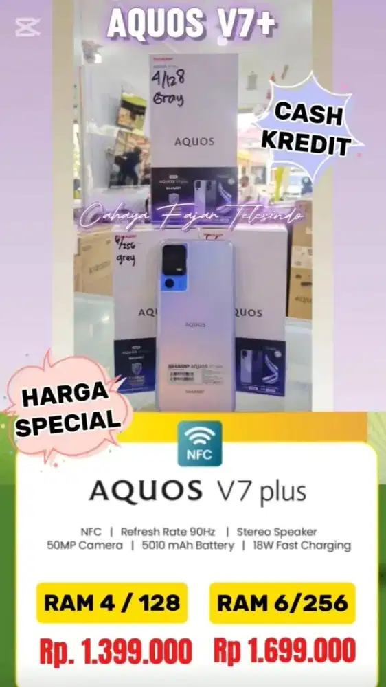 HANDPHONE AQUOS V7 PLUS