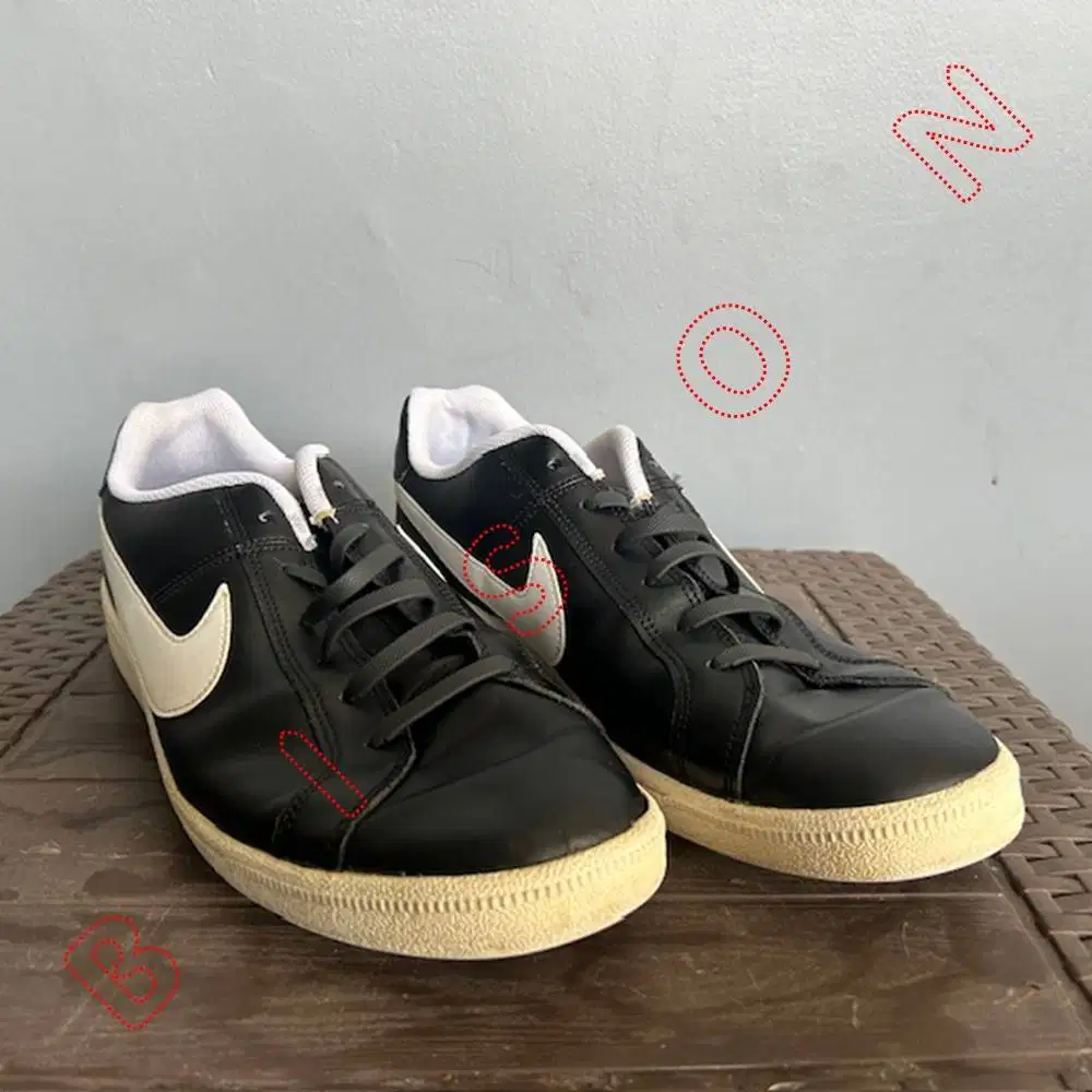 NIKE COURT ROYALE BLACK - BIG SIZE - 47.5 INSOLE 31