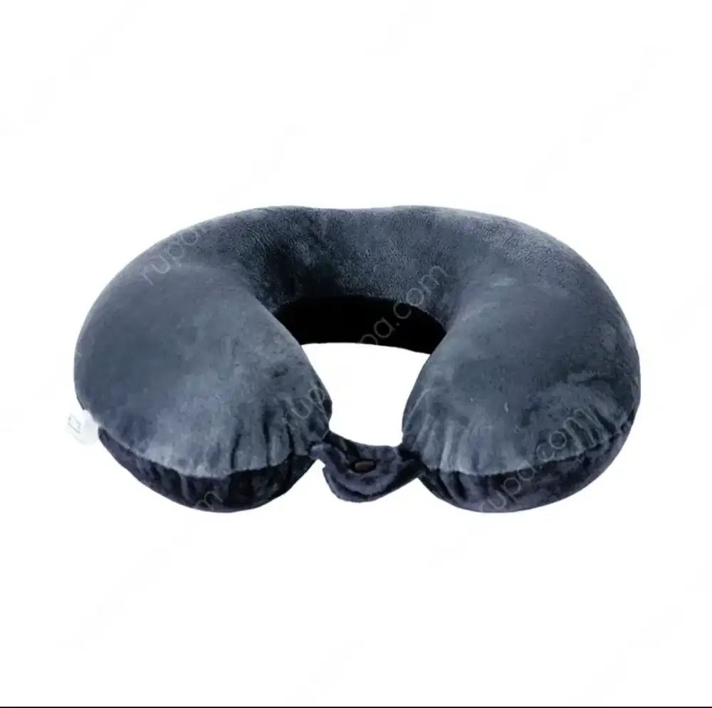 Otto Klasse Bantal Leher Memory Foam Soft Fleece - Hitam/Abu-Abu