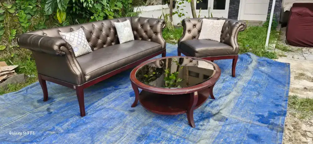 Sofa Rosewood Set Meja Asli