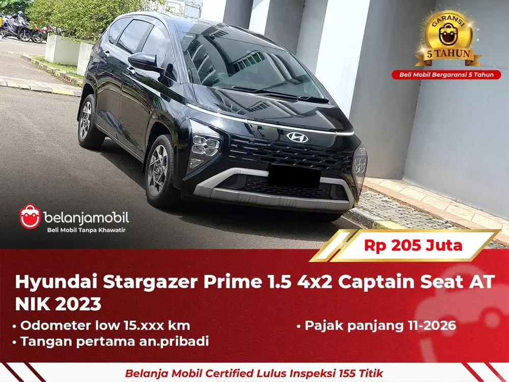 [ GARANSI 5TH ] Hyundai Stargazer Prime 1.5 4x2 Captain Seat 2023 2024