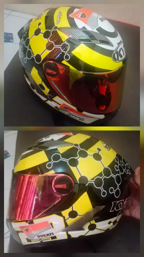 Helm Baru ga pernah di pakai, lengkap box,  tas, buku jual BU 1jt aja