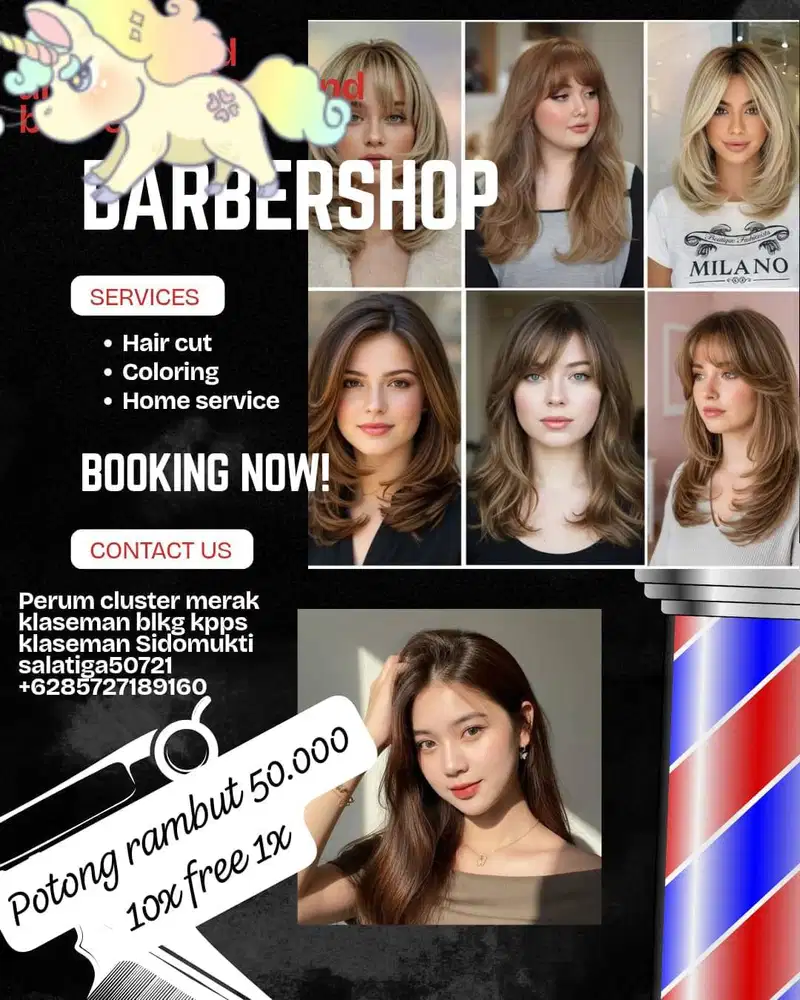 Jasa potong rambut /roti hajatan/kursus