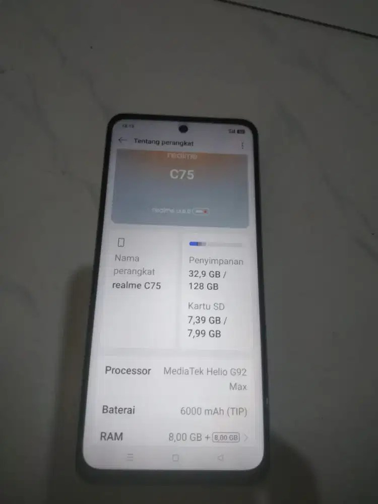 Realme C75 ram 8+8/128.hp normal dan masih ori