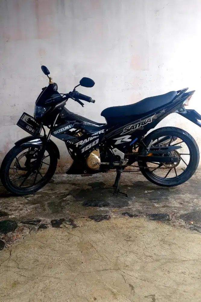 Satria 150 black 2016 lengkap ss dan on panjang