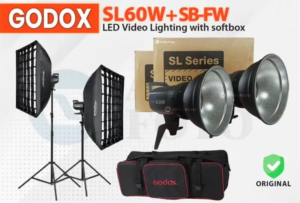 Godox lampu SL60W paket lengkap