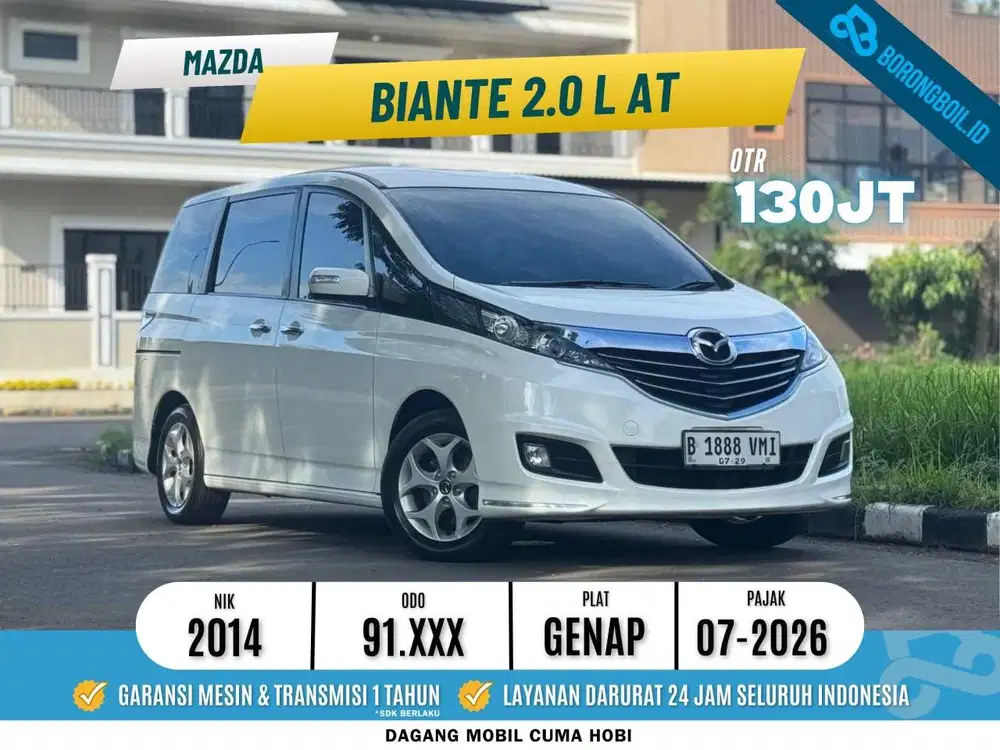 Mazda Biante 2.0 L Skyactive AT 2014 Putih