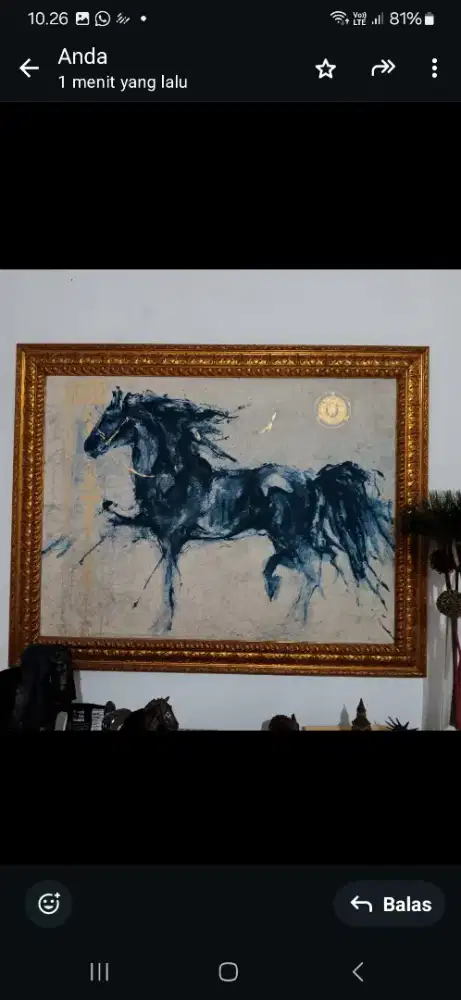 Lukisan Kuda termasuk bingkai