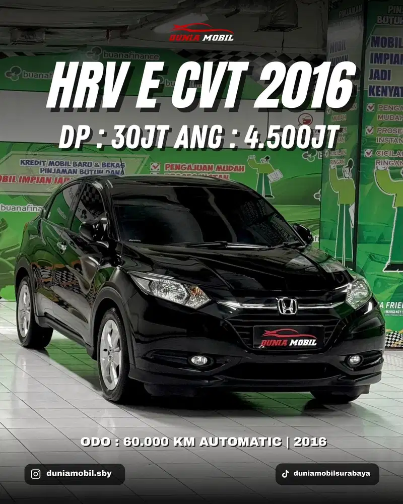 HRV E CVT 2016 KM 60 RB Kondisi Seperti Baru Bisa Tukar Tambah 2017