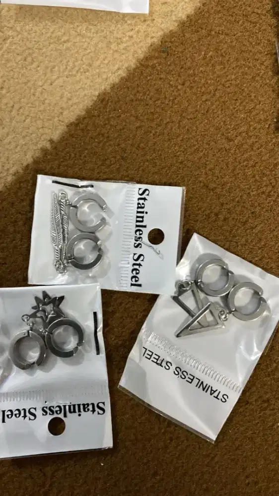 Anting korea Jepit Titanium anti karat tanpa di tindik