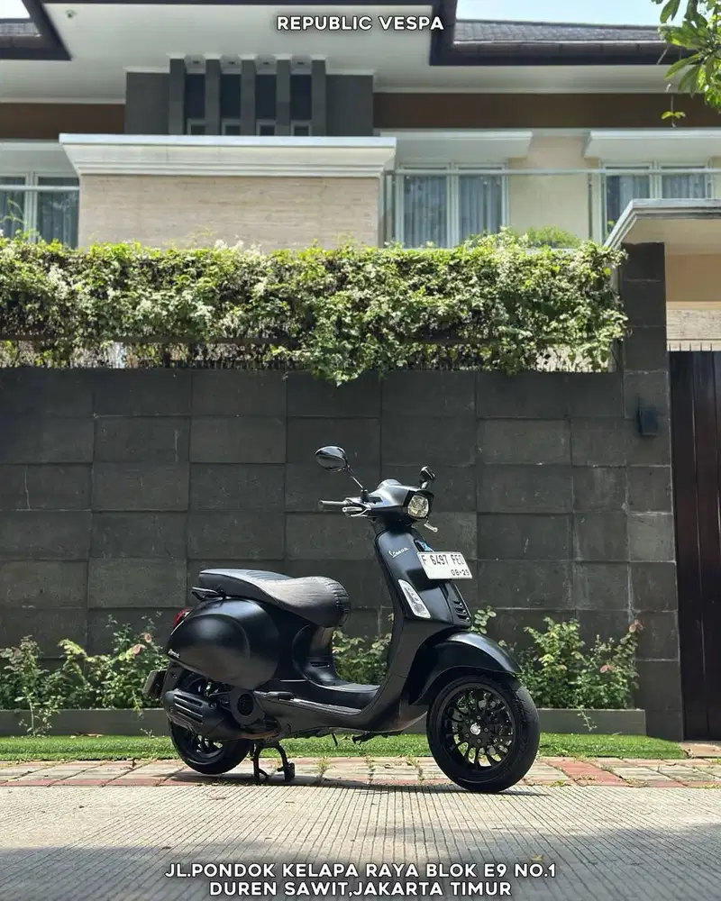 DIJUAL CEPAT PIAGGIO VESPA SPRINT NOTTE 150 IGET ABS TH 2019 BLACK DOF