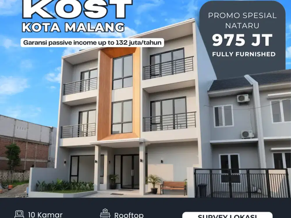 Kost Exclusive Kota Malang Full Furnished + Garansi Passive Income