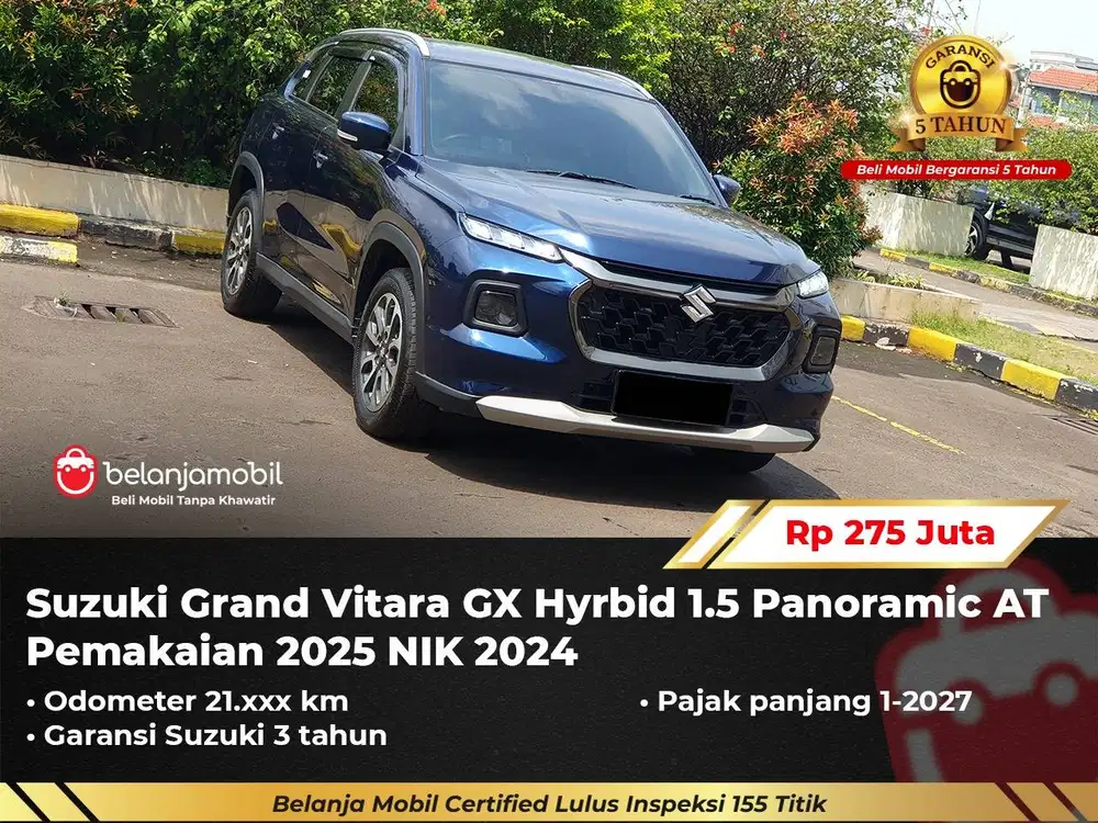 [ GARANSI 5TH ] Suzuki Grand Vitara GX Hyrbid 1.5 Panoramic 2024/2025