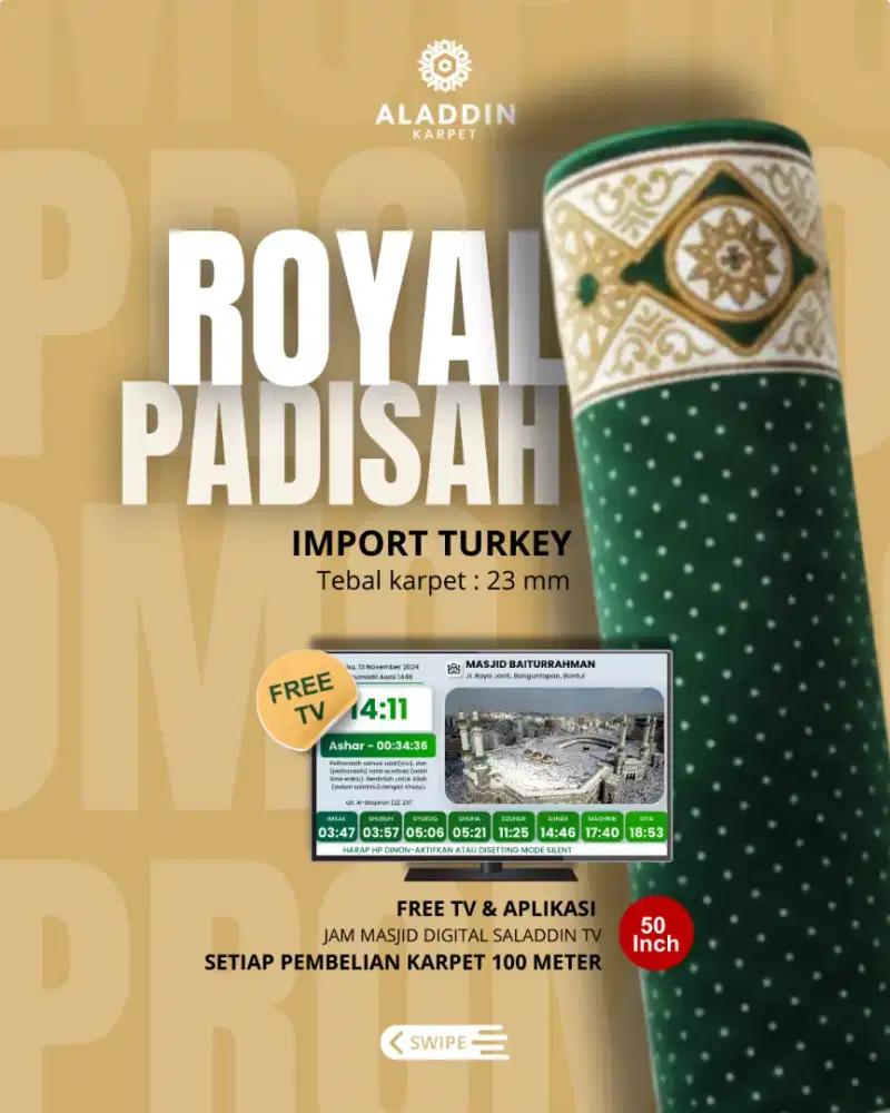 Jual Karpet masjid free pasang