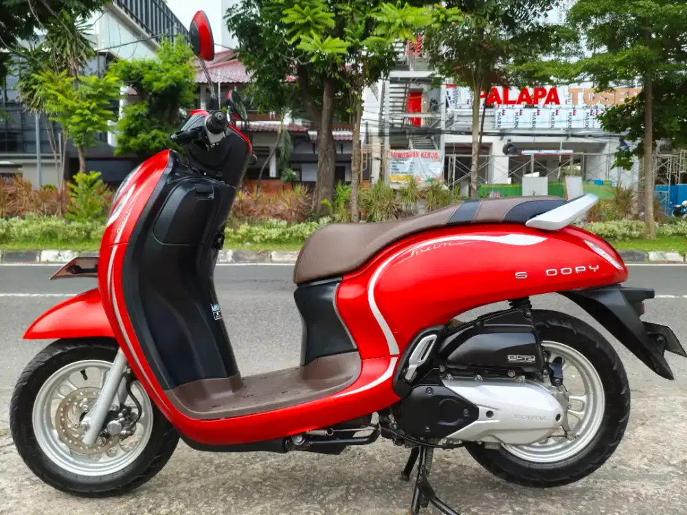 Honda Scoopy Stylish 2021 Pemakaian 2022 Keyless Warna Merah MULUS