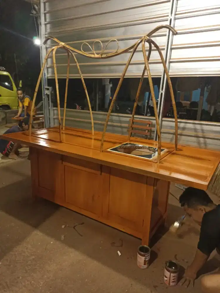 Gerobak Angkringan Bakso Mie Ayam PeceL Bubur Sate Martabak Ronde dlL