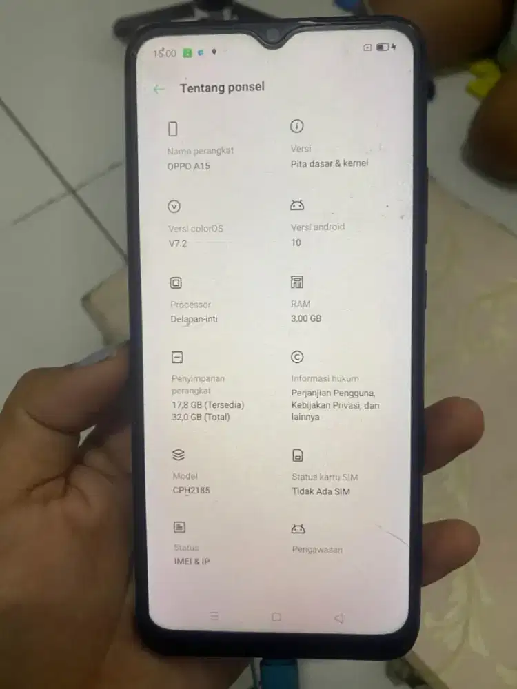 Oppo A15 3/32 batre badak
