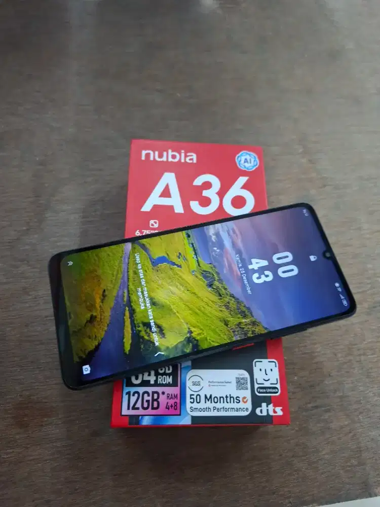 Nubia A36 RAM 4+8/64GB Garansi Des 2026 like new 99%