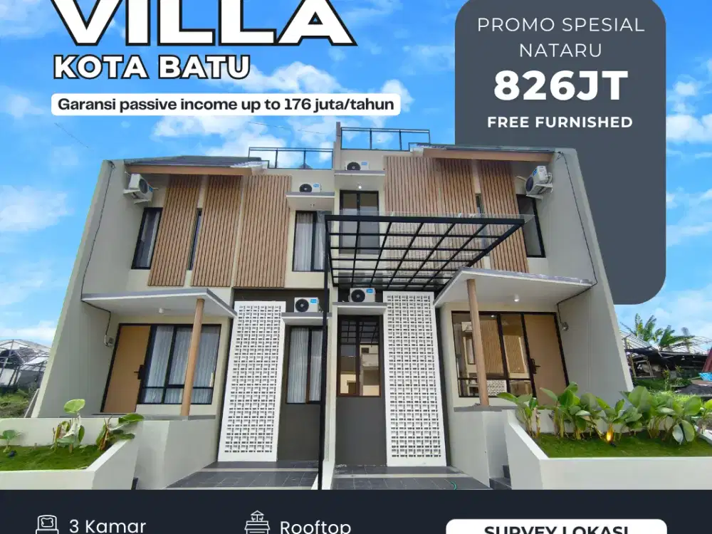 Villa Exclusive Kota Batu Area Strategis Dekat Alun-Alun Dan Berbagai WIsata