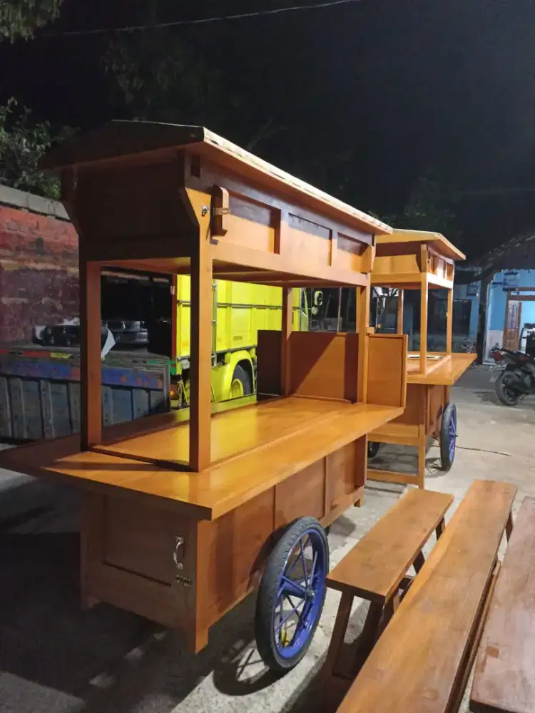 Gerobak Angkringan Bakso Mie Ayam PeceL Bubur Sate Martabak Ronde dlL