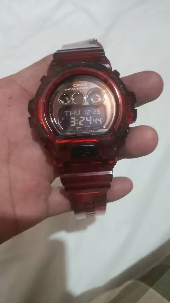 Gshock gd x6900 red jelly pm original custom mulus kaya pantat bayi