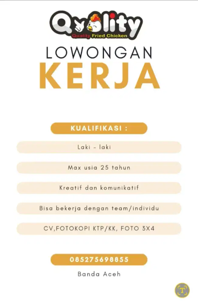 LOWONGAN KERJA PRIA