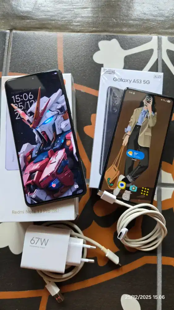 Samsung A53 5G 8/256 dan Redmi Note 13 Pro 5G