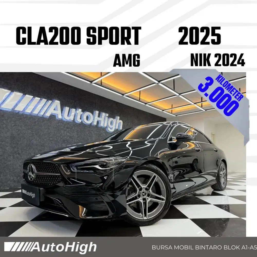 DP10% [Km3.000] CLA200 AMG 2024 Black / CLA 200 Reg 2025 #AUTOHIGH