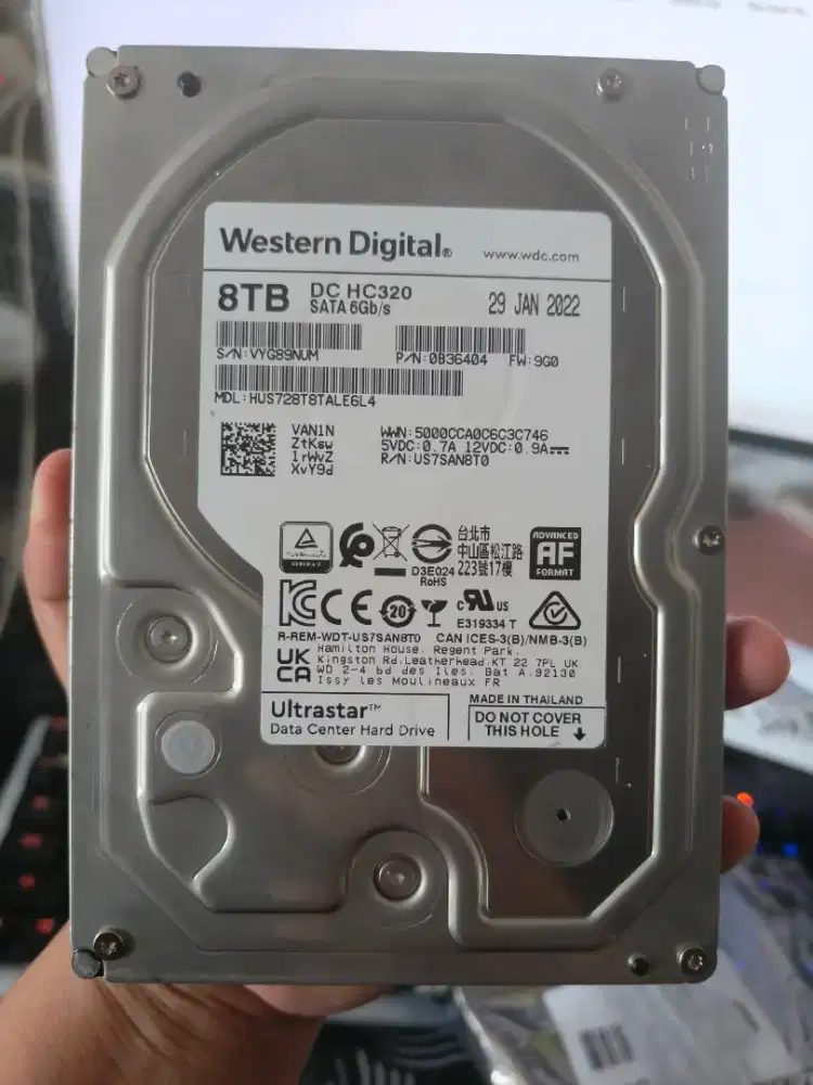 Hardisk Internal 8 TeRa untuk PC/CCTV Kesehatan 100%