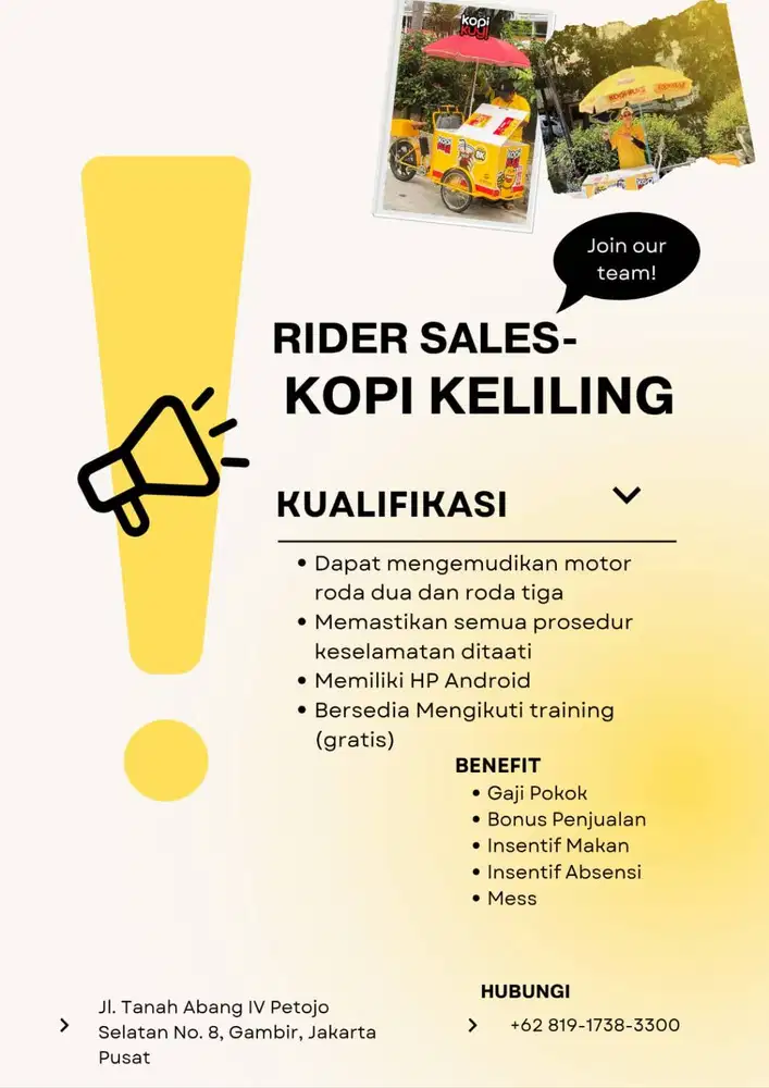 Rider Sales Kopi Keliling