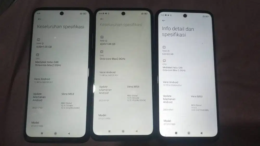 DIJUAL 2 UNIT HP REDMI 10 RAM 4+1– SIAP PAKAI!