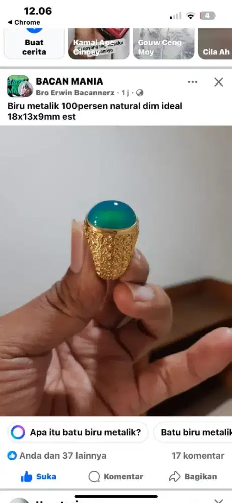 Bacan Doko Biru Kristal Super